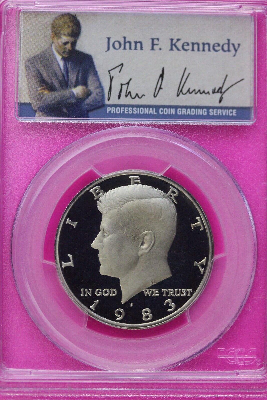 1983 S PR 69 Deep Cameo John Kennedy Clad Half Dollar JFK Label PCGS Slab 1119