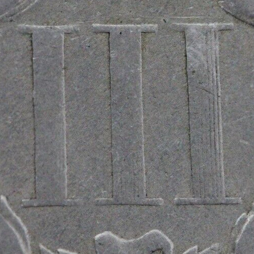 1867 Three 3 Cent Nickel Scarce Semi Key Date Type Coin Philadelphia Mint 68