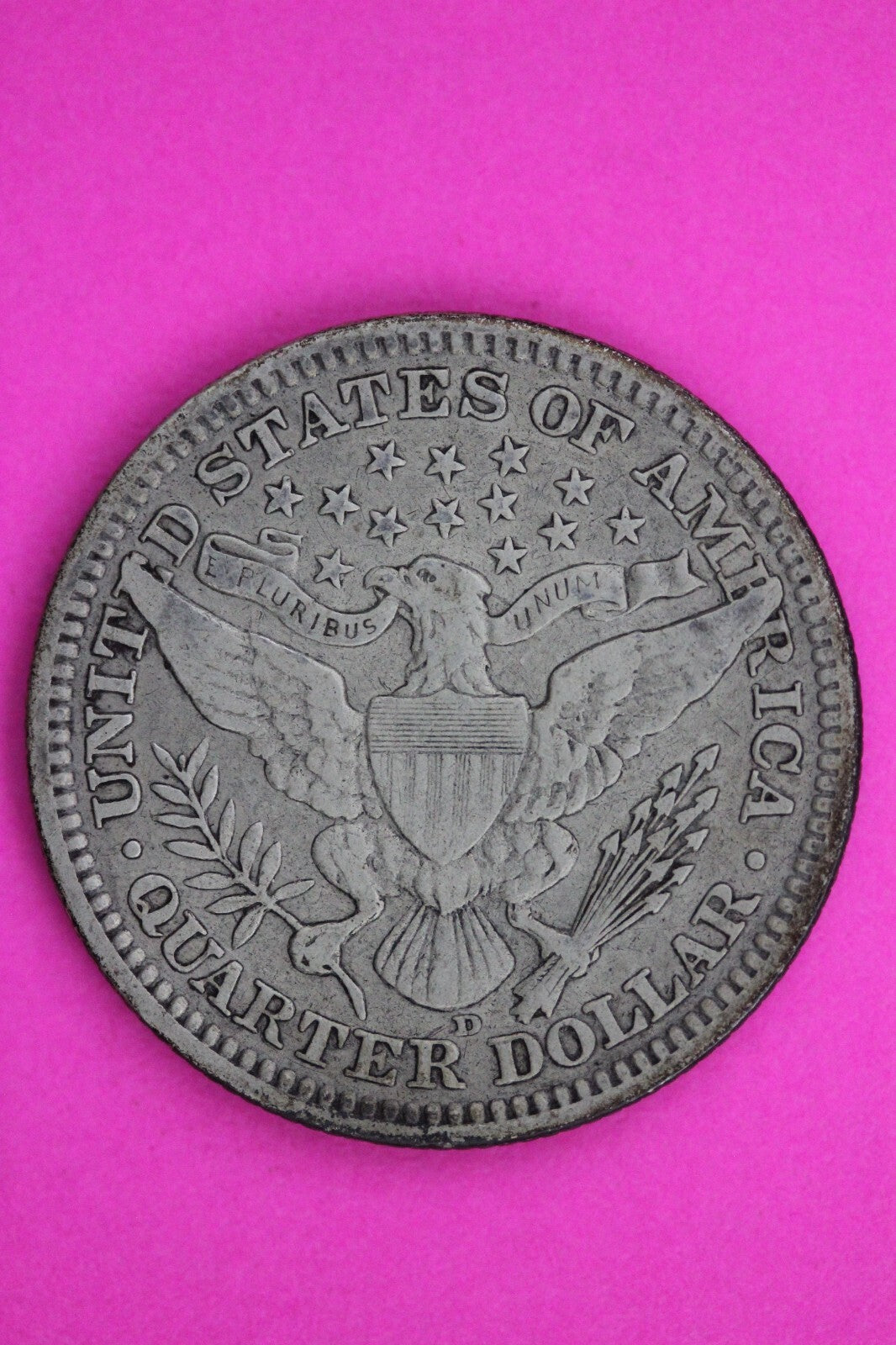 1911 D Barber Liberty Silver Quarter Scarce Semi Key Date Denver Mint 11