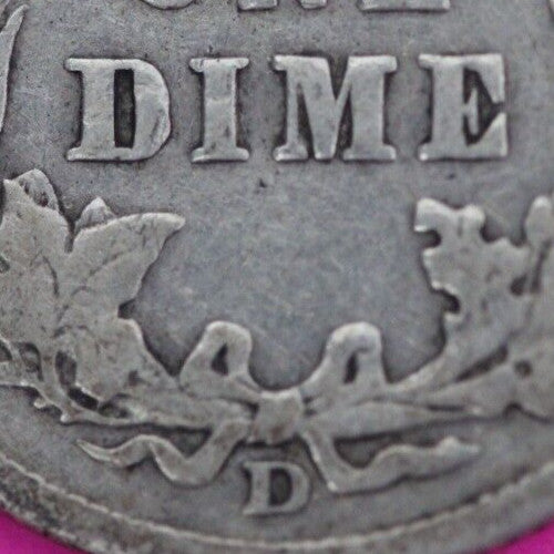 1911 D Barber Liberty Dime Scarce Semi Key Date Silver Coin Denver Mint 18