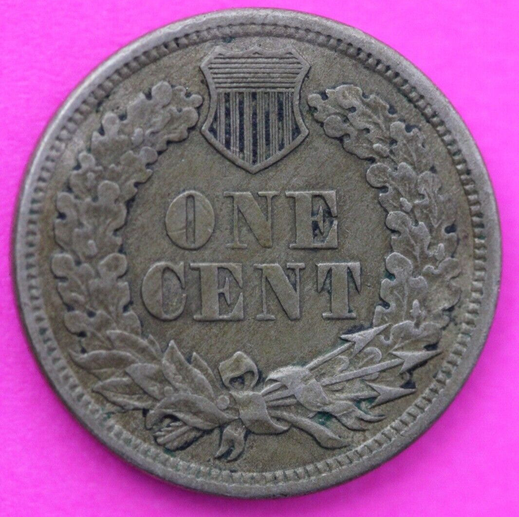 High Grade 1862 Copper Nickel Indian Head Cent Penny Scarce Semi Key Date 09