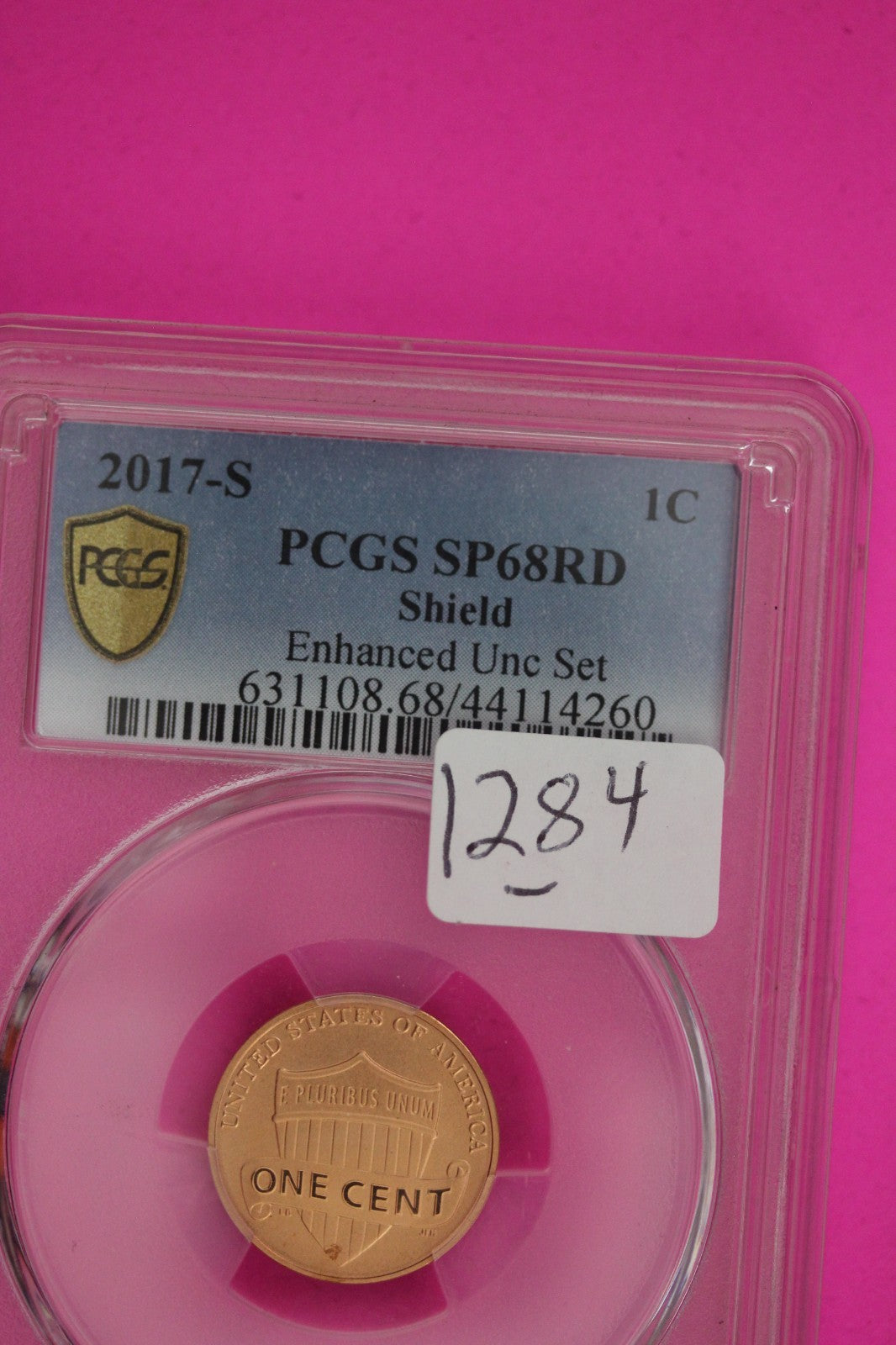 2017 S SP 68 Red Enhanced Abraham Lincoln Shield Cent NGC Certified Graded 1284