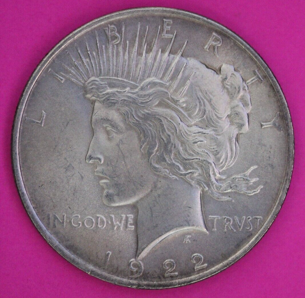 Toned High Grade 1922 P Liberty Peace Silver Dollar Philadelphia Mint Coin 240
