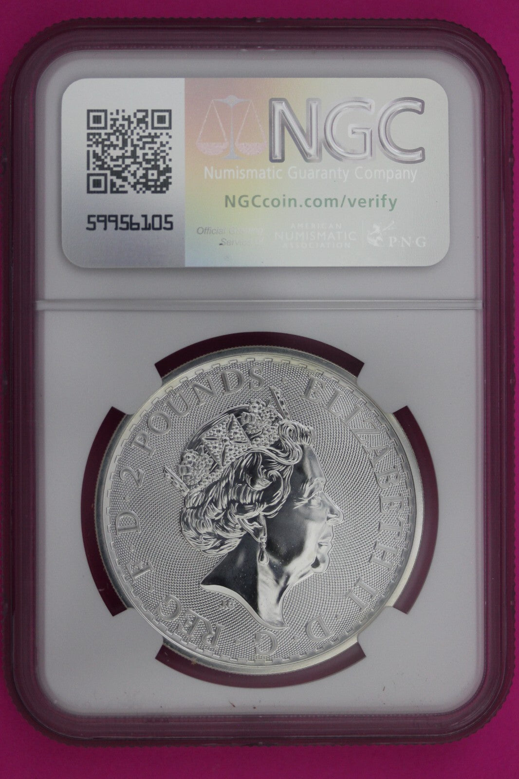 2017 MS 69 Great Britain £2 Britannia 20th Anniversary Privy NGC Graded 1170