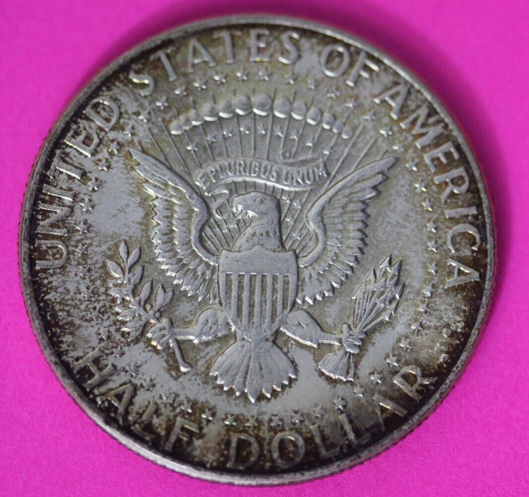 Nicely Toned 1964 P John F Kennedy Silver Half Dollar Exact Gem Coin Shown 09