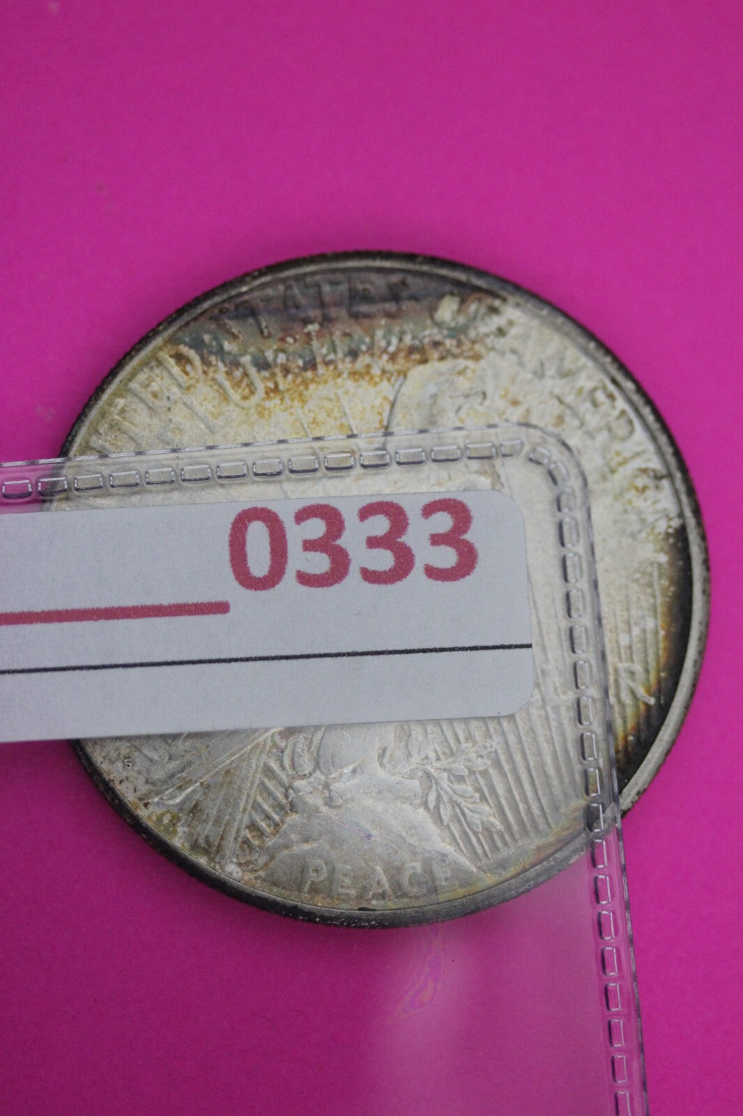 Toned 1925 S Peace Silver Dollar LIberty Coin Guaranteed Authentic 0333N