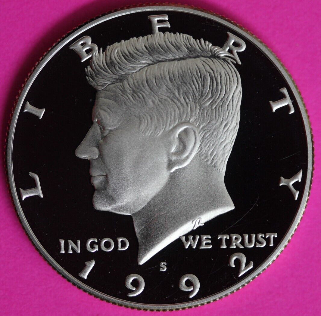 GEM Proof Silver 1992 S John F Kennedy Half Dollar Exact Coin Shown Tom 48
