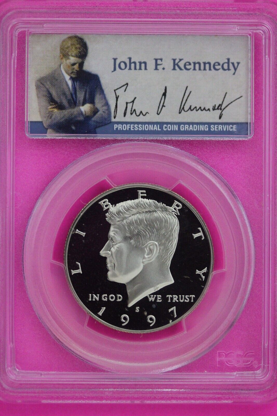 1997 S PR 69 Deep Cameo John Kennedy Clad Half Dollar JFK Label PCGS Slab 334