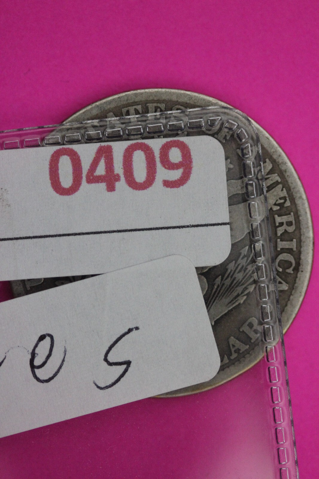 1909 Inverted S Barber Liberty Half Dollar Silver Coin Key Date Genuine 0409N