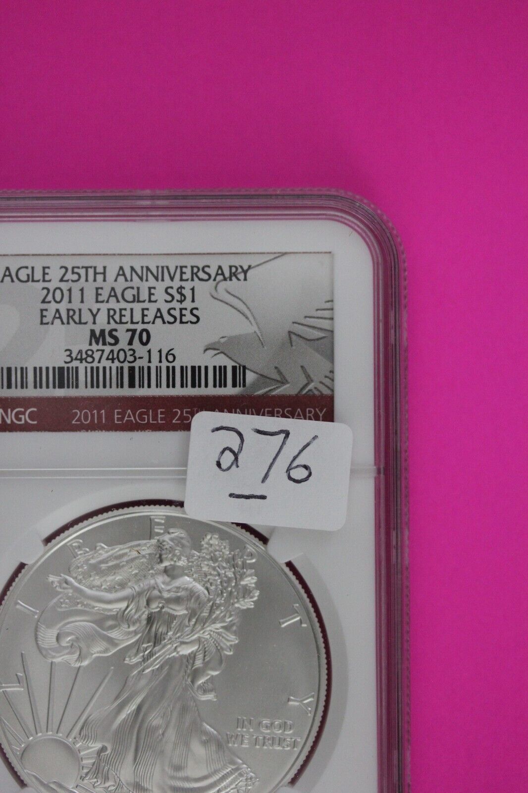 2011 MS 70 Silver American Eagle 25th Anniversary NGC Graded First Releases 276