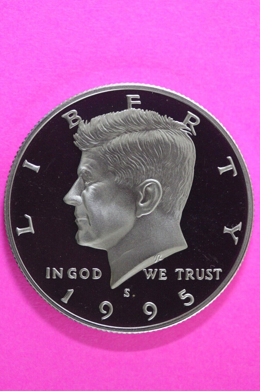 Gem Proof 1995 S Clad Kennedy Half Dollar Deep Cameo Same Coin In Pics TOM 05