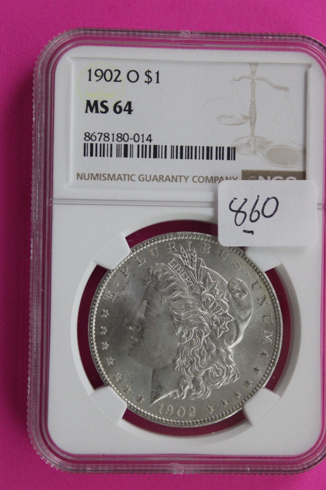 1902 O MS 64 Liberty Morgan Silver Dollar NGC Certified Graded Authentic 860