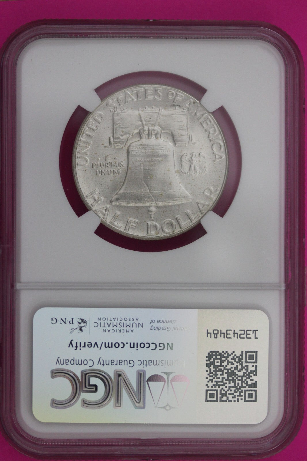 1960 P MS 64 Full Bell Lines Ben Franklin Silver Half Dollar NGC FBL Slab 1179