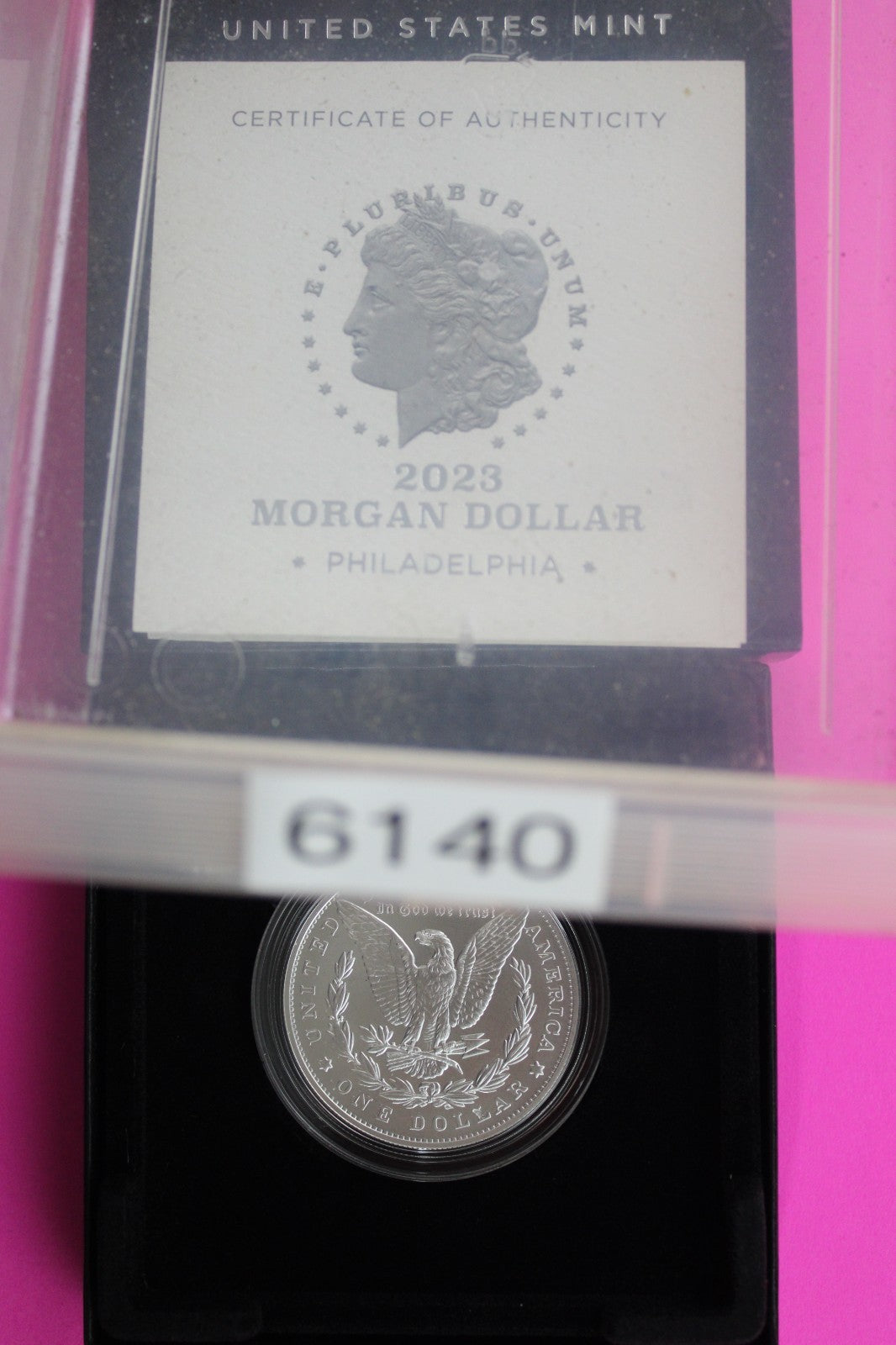 Gem Brilliant Uncirculated 2023 P Morgan Silver Dollar .999 Mint Box COA 6140