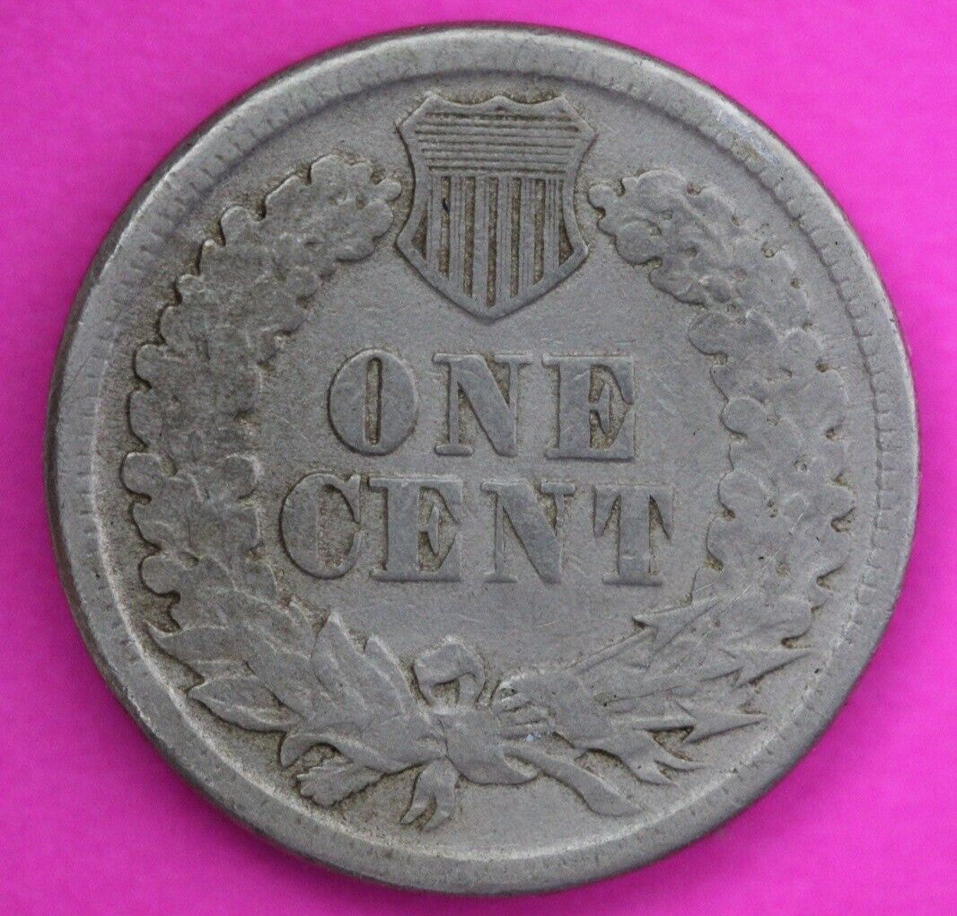 High Grade 1860 Copper Nickel Indian Head Cent Penny Scarce Semi Key Date 01