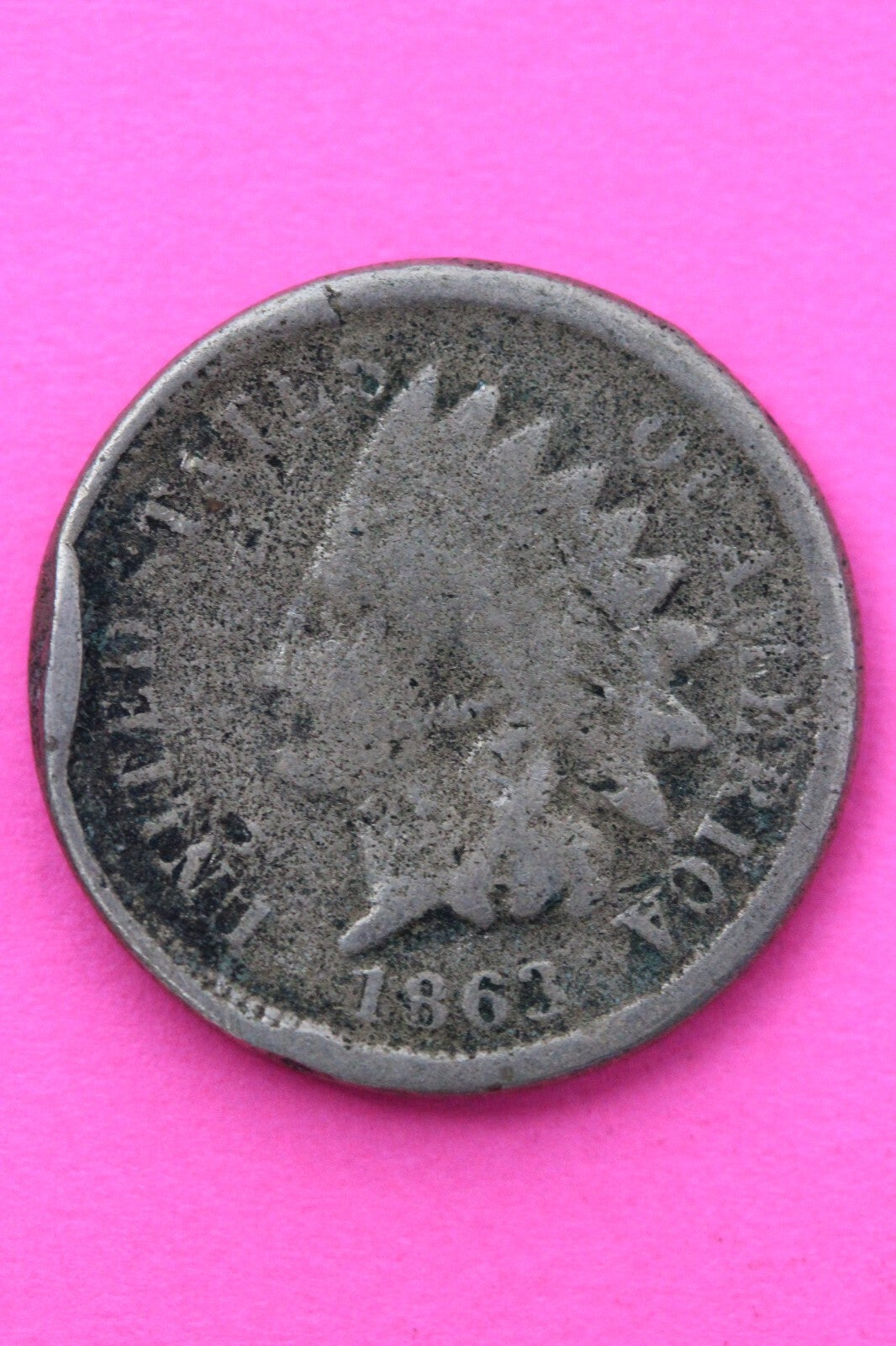 1863 Copper Nickel Indian Head Cent Penny Exact Early Type Coin Pictured 79
