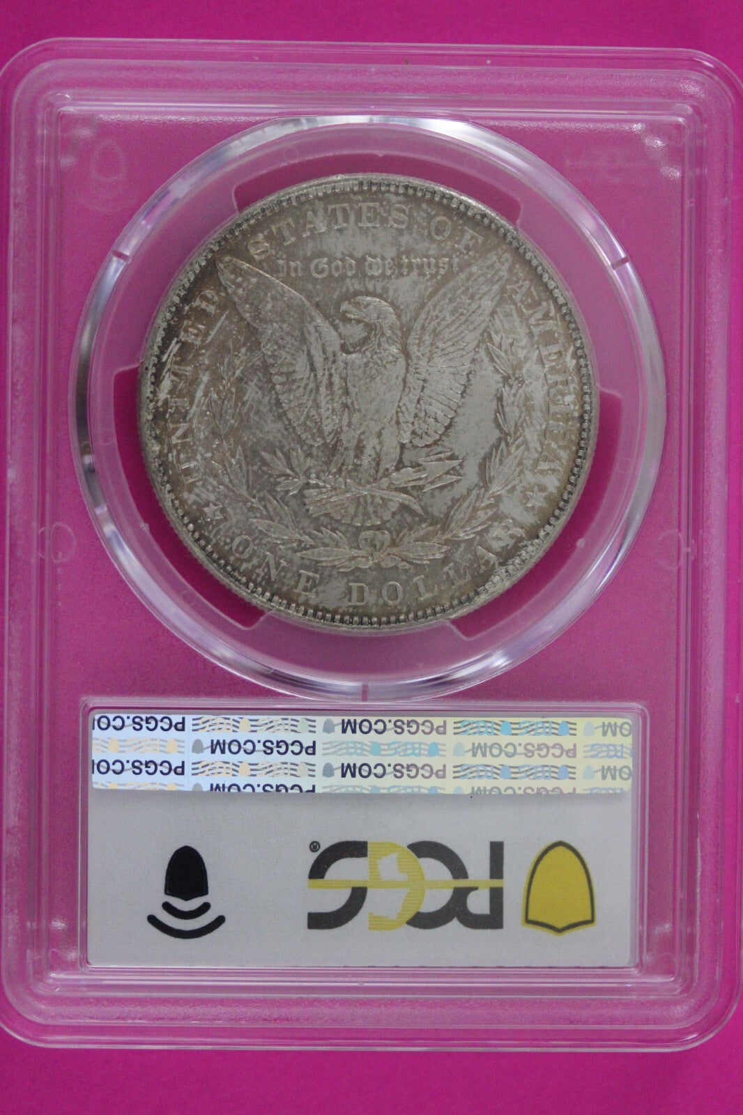Toned 1887 P MS 63 Liberty Morgan Silver Dollar PCGS Certified Graded Slab 1084