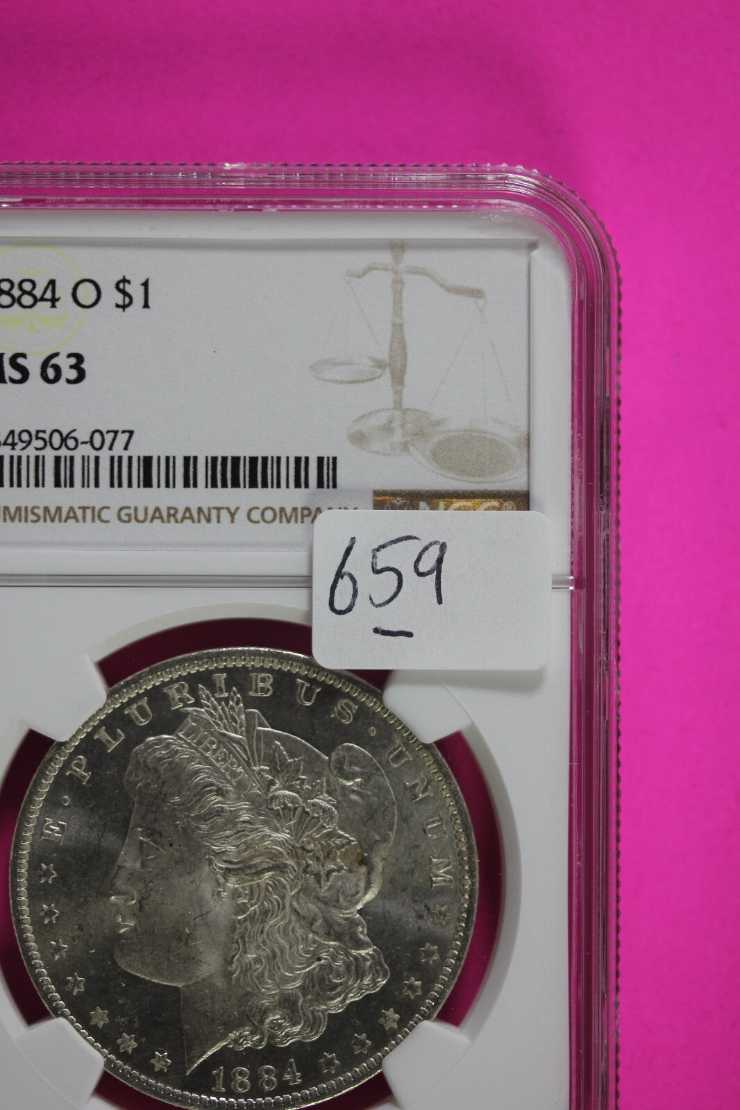 1884 O MS 63 Liberty Morgan Silver Dollar NGC Certified Graded Authentic 659