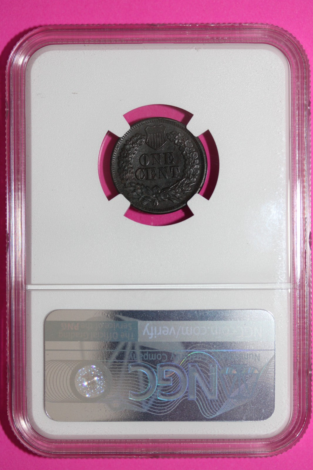1864 Bronze  Indian Head Cent Penny AU Details NGC Environmental Damage 912