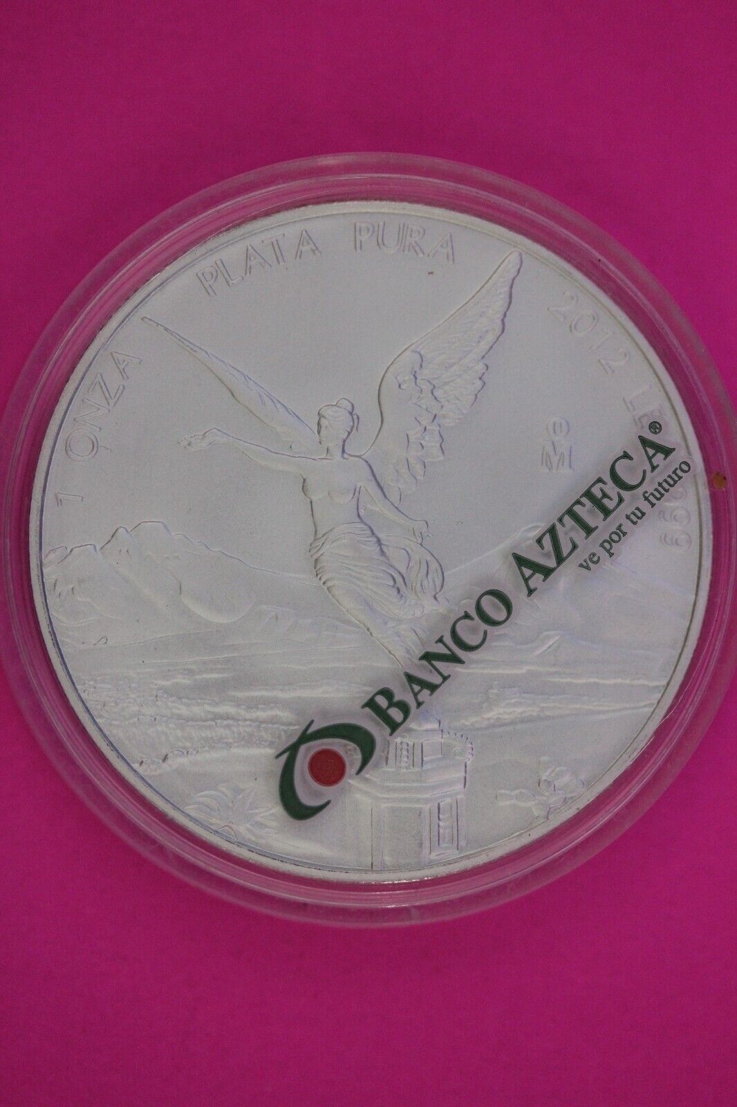 Gem BU 2012 Banco Azteca Mexico Libertad Same Silver Coin In Pics Capsule 15