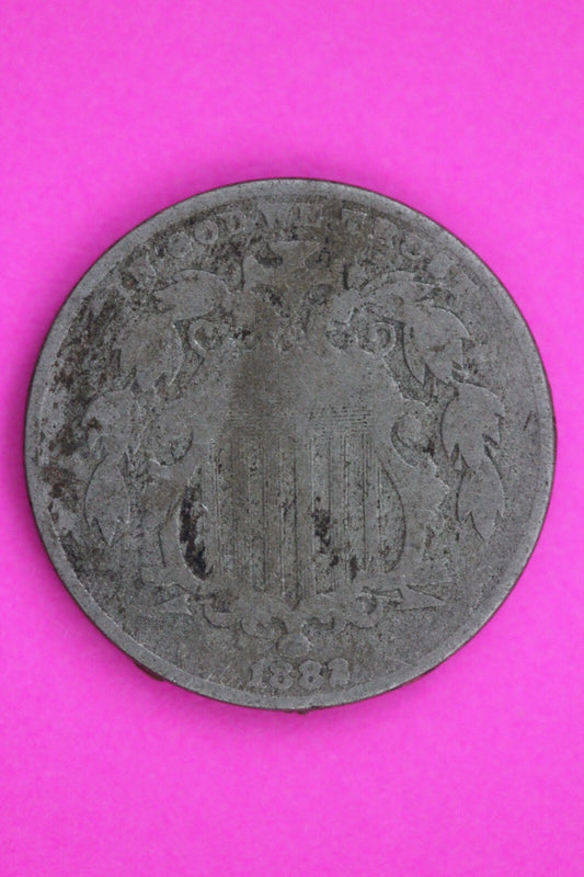 1882 Shield Nickel Guaranteed Authentic Genuine Coin Fast Free Shipping 1378