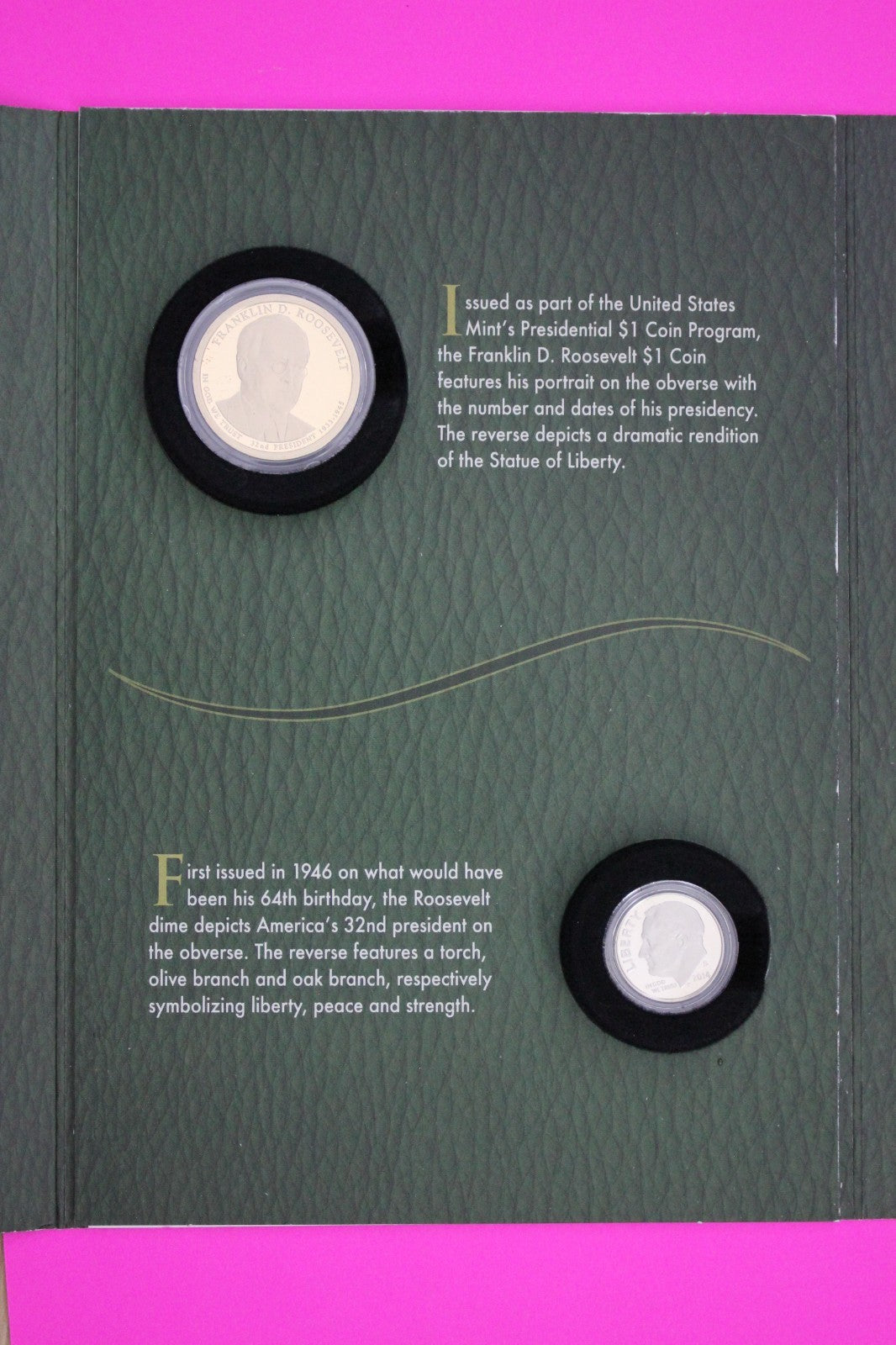 Gem 2014 Franklin Roosevelt Coins & Chronicles Set 1 OZ Silver Box & COA 7035