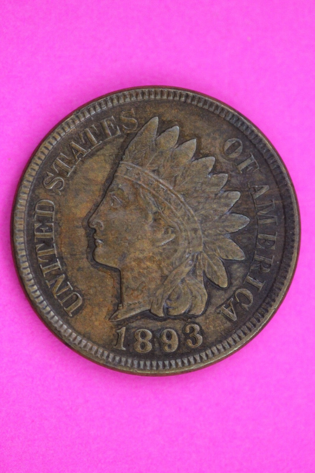 High Grade 1893 Indian Head Cent Penny Guaranteed Authentic & Genuine Coin 1070