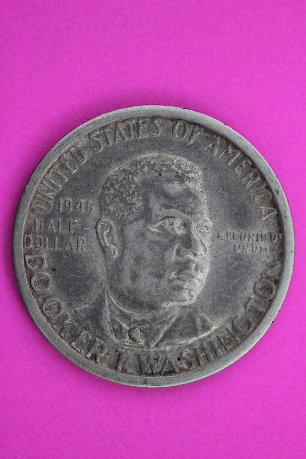 High Grade 1946 S Booker T Washington Commemorative Silver Half Dollar 32