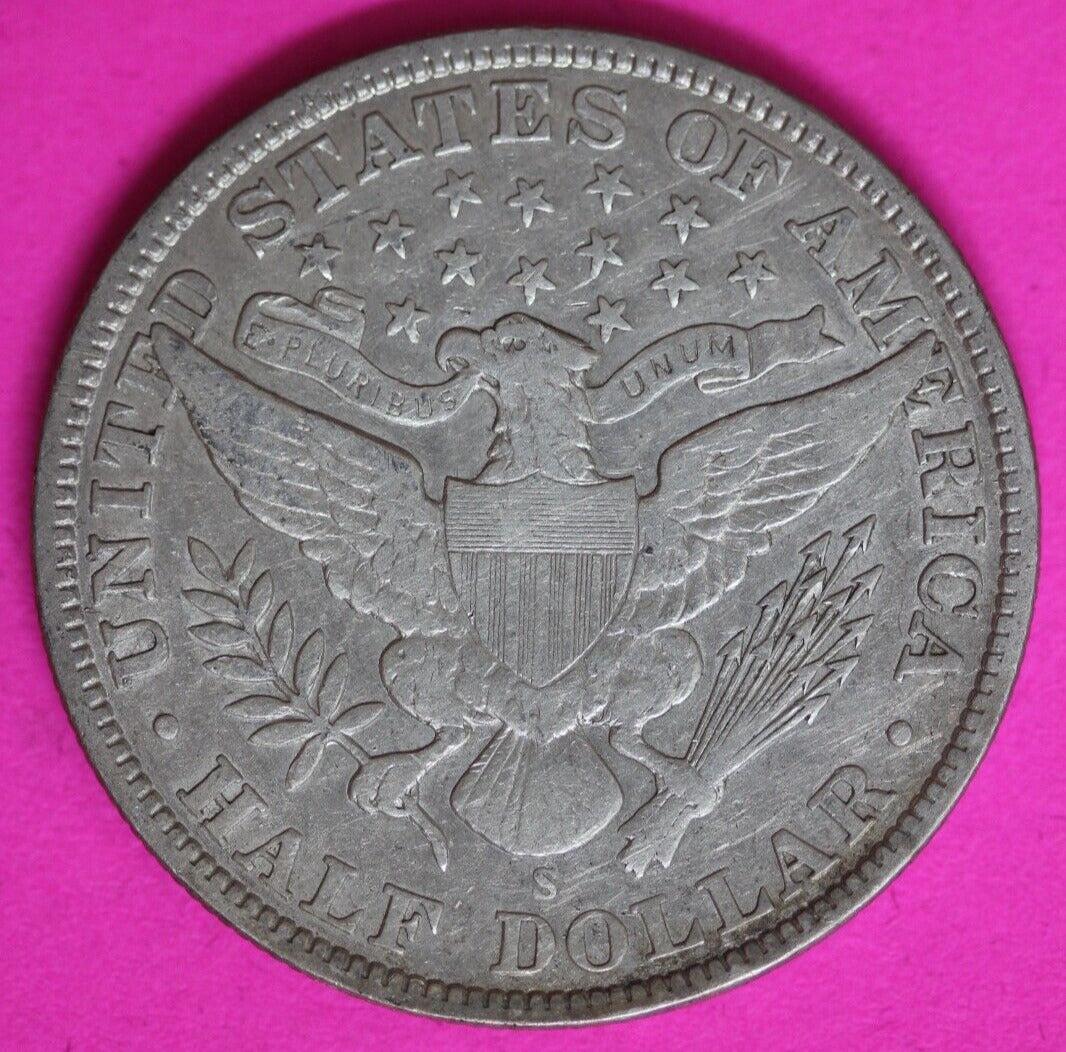 1910 S Barber Liberty Half Dollar Silver Coin Better Grade San Francisco Mint 56