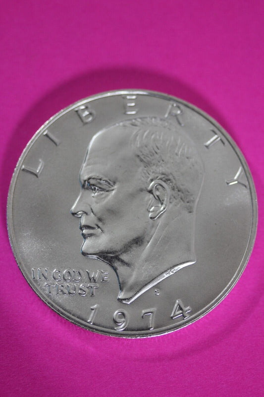 Gem BU 1974 S Ike Eisenhower 40% Silver Dollar You Get Same Coin In Pics TOM 03