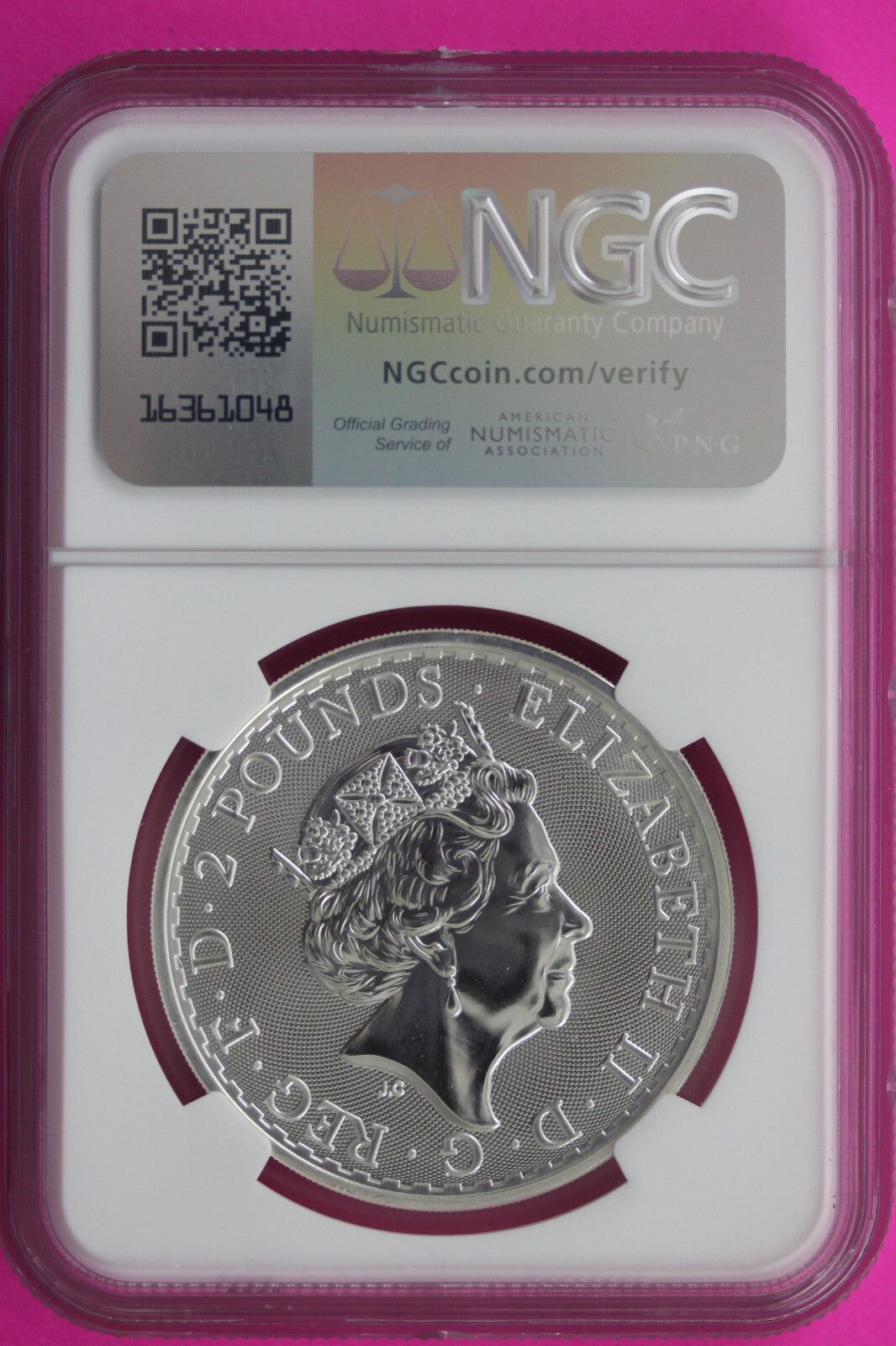 2017 MS 69 Great Britain £2 Britannia 20th Anniversary Privy NGC Graded Slab 719
