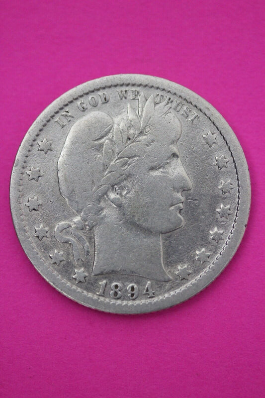 1894 O Barber Liberty Silver Quarter Scarce Semi Key Date New Orleans Mint  66