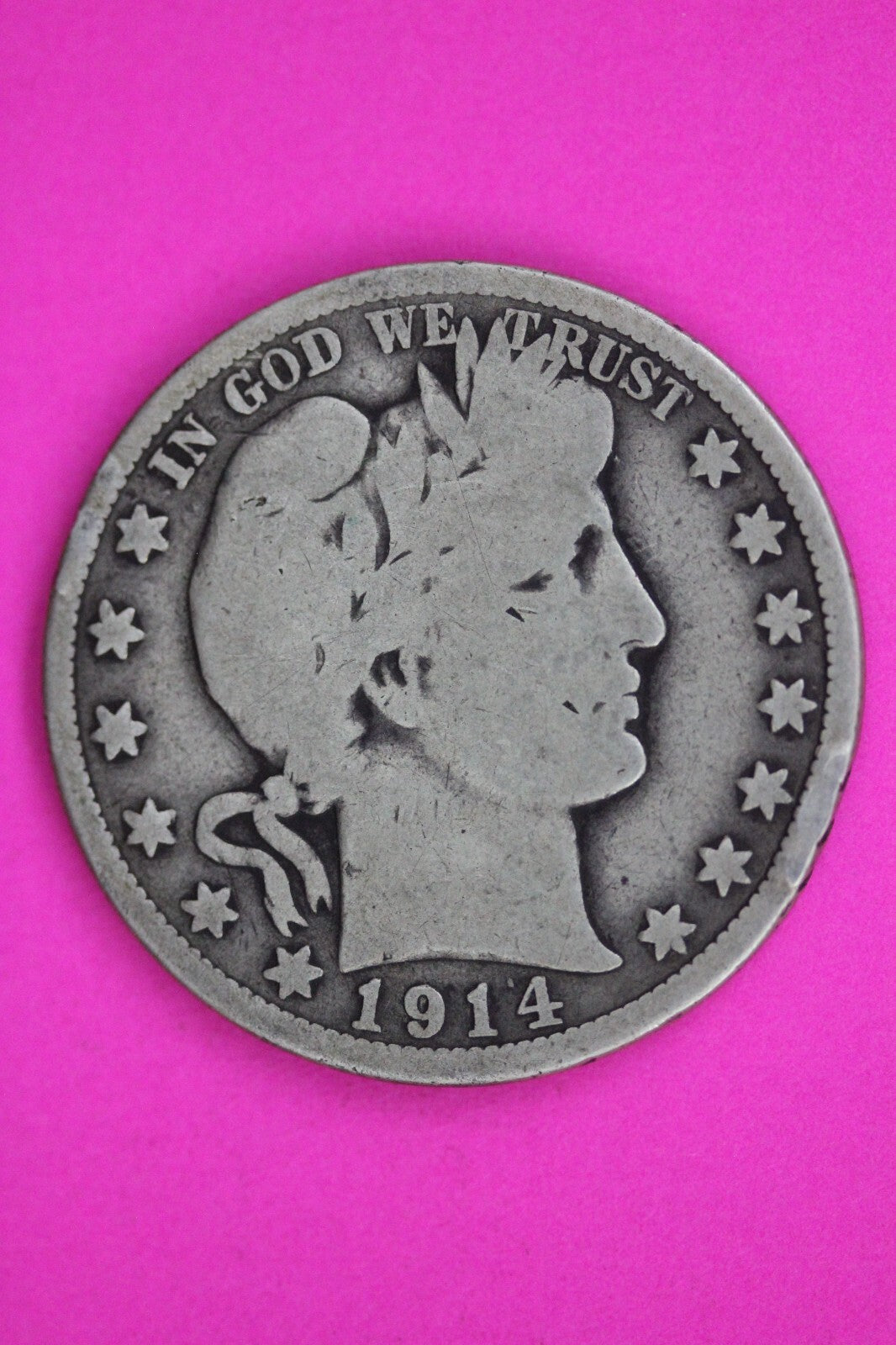 1914 P Barber Liberty Half Dollar Silver Coin Guaranteed Authentic Genuine 1499