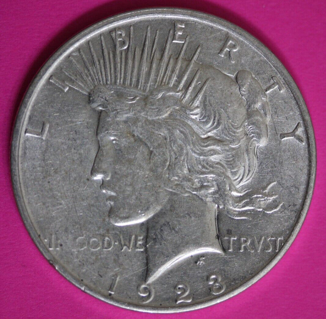 High Grade 1923 D Liberty Peace Silver Dollar Exact Coin In Pics Lots Luster 95