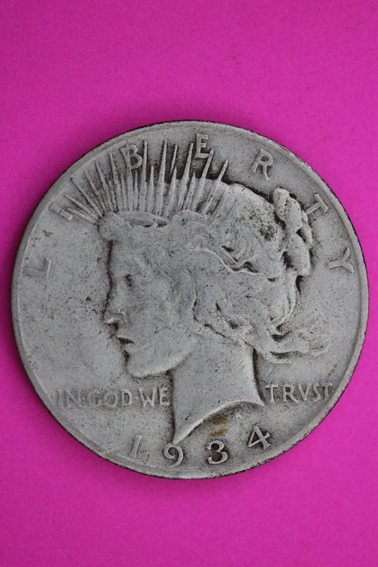 1934 S Peace Liberty Silver Dollar Guaranteed Authentic & Genuine Coin 1630