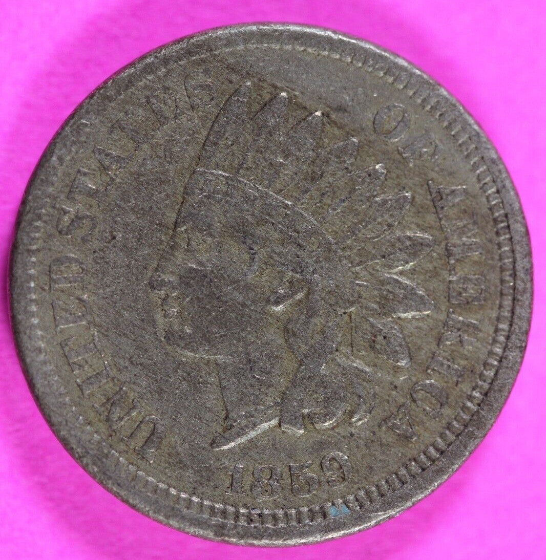 1859 Indian Head Cent Penny Scarce Early Type Exact Coin Shown High Grade 303