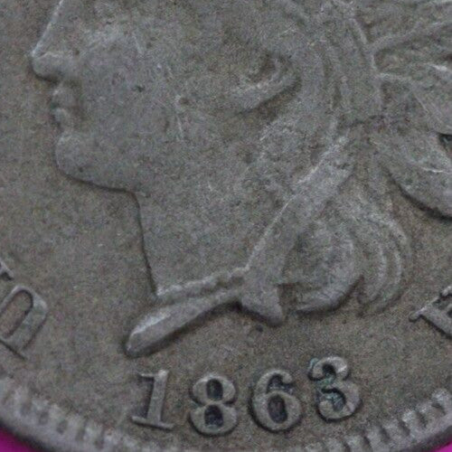 1863 Copper Nickel Indian Head Cent Penny Exact Early Type Coin Pictured 21