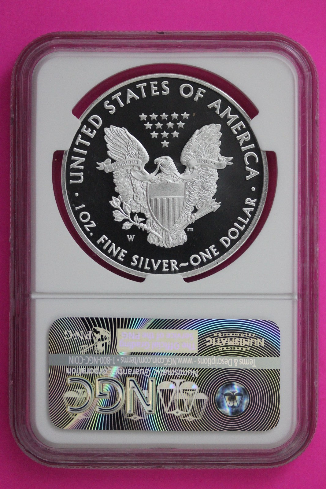2016 W PF 70 Proof DCAM Silver American Eagle Lettered Edge NGC Authentic 270