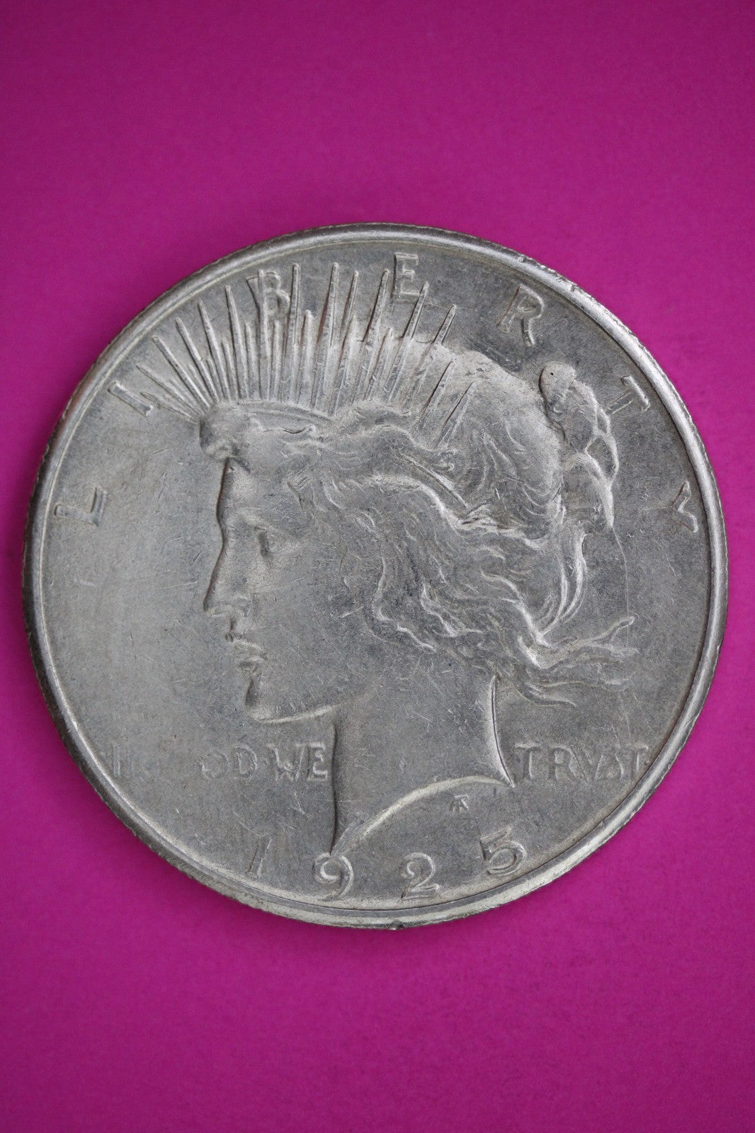 1925 S Peace Lady Liberty Semi Key Date Silver Dollar Guaranteed Authentic 2720