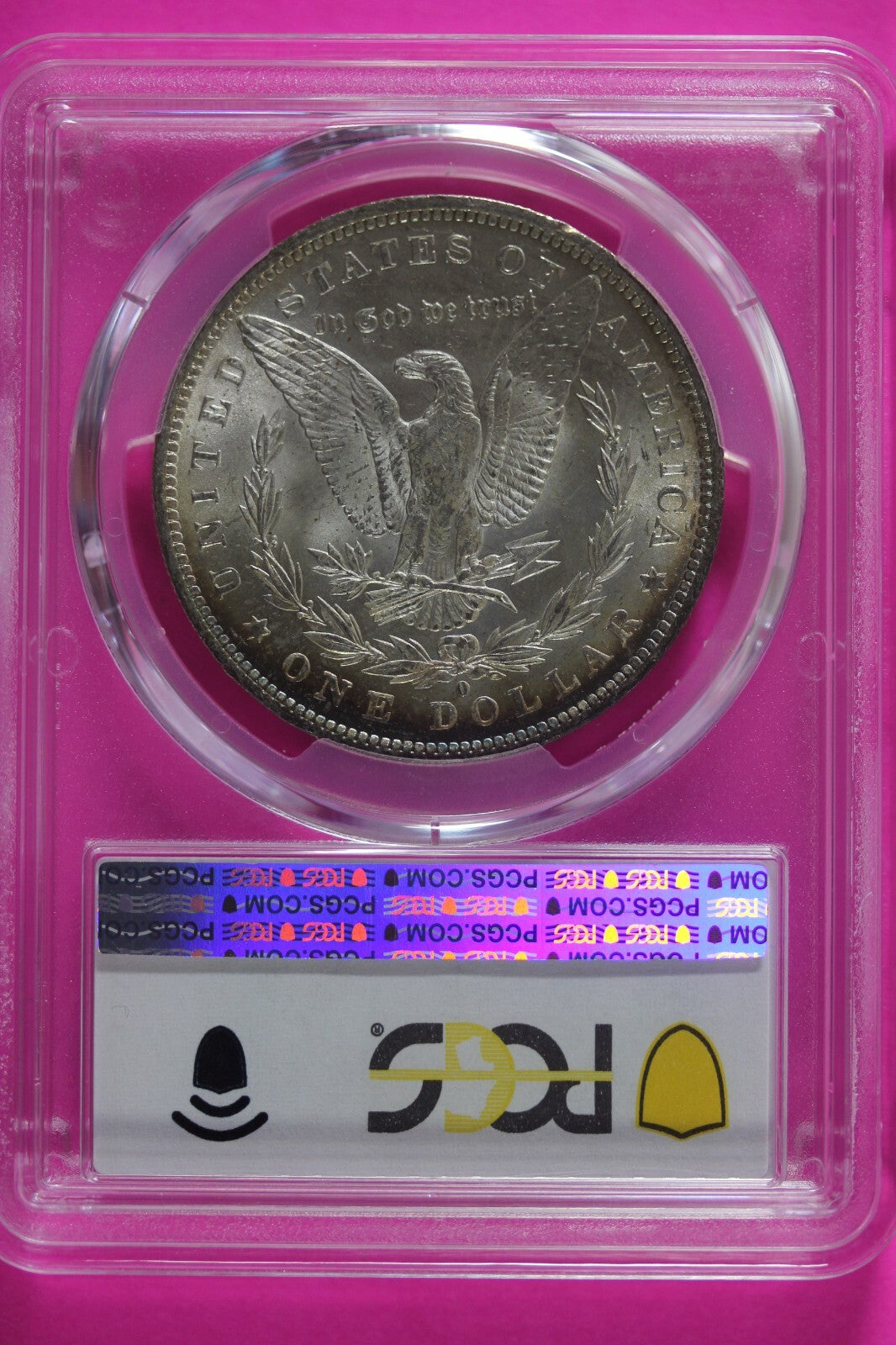 Nicely Toned 1884 O MS 62 Liberty Morgan Silver Dollar PCGS Certified Slab 756