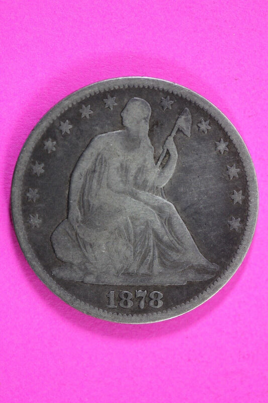 1878 P Seated Liberty Half Dollar Silver Semi Key Date Exact Coin In Pics 31