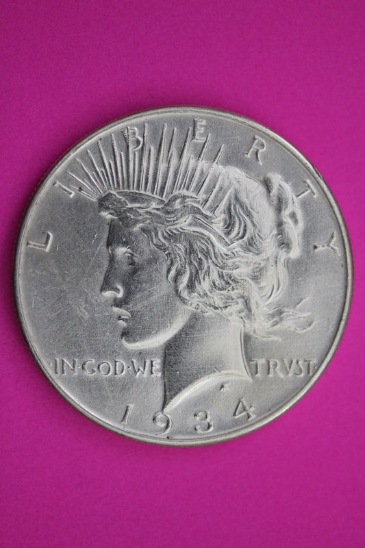 1934 P Peace Silver Dollar LIberty Coin Guaranteed Authentic U.S.A. Seller 1963