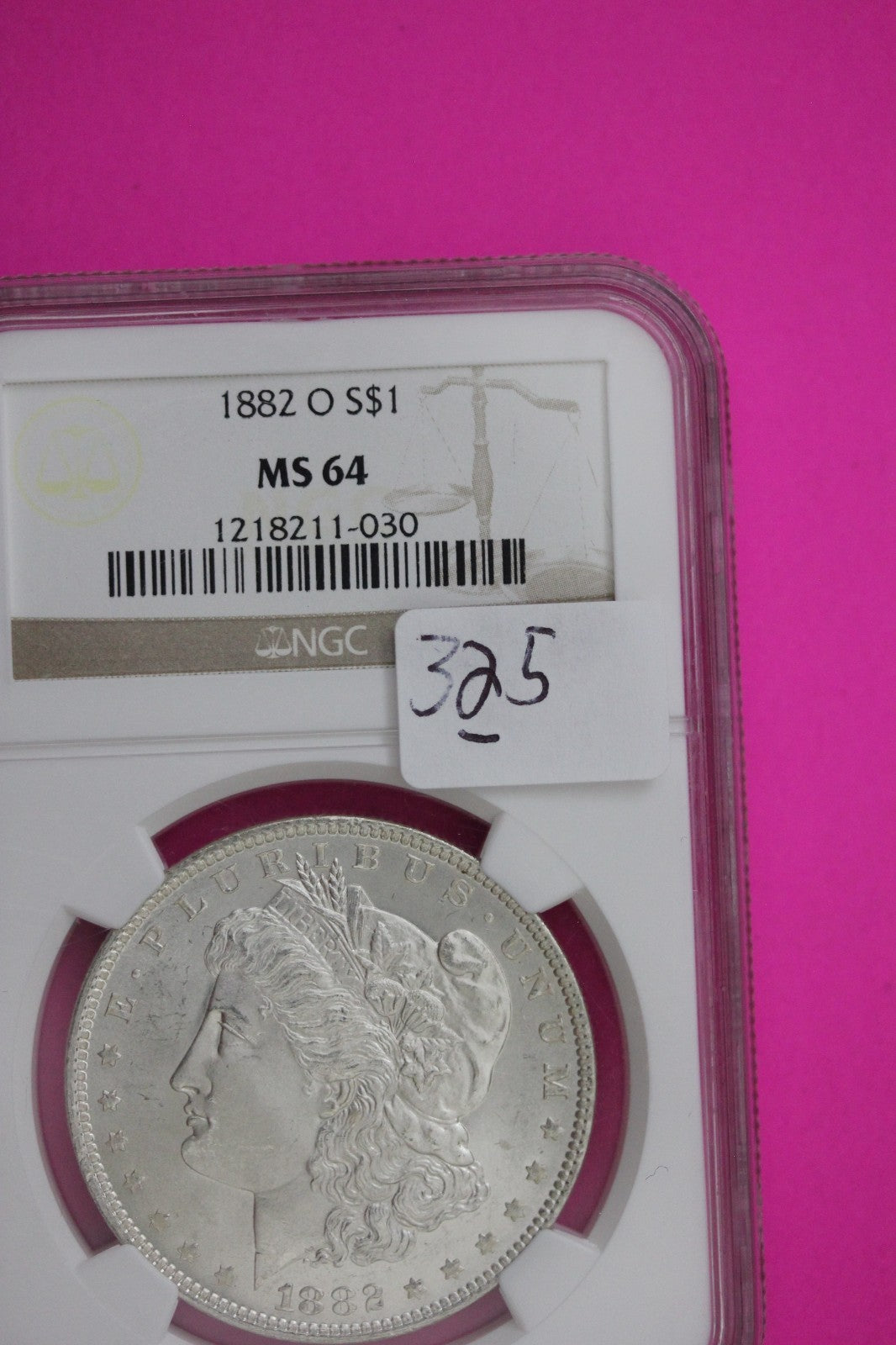 1882 O MS 64 Liberty Morgan Silver Dollar NGC Graded Authentic Certified 325