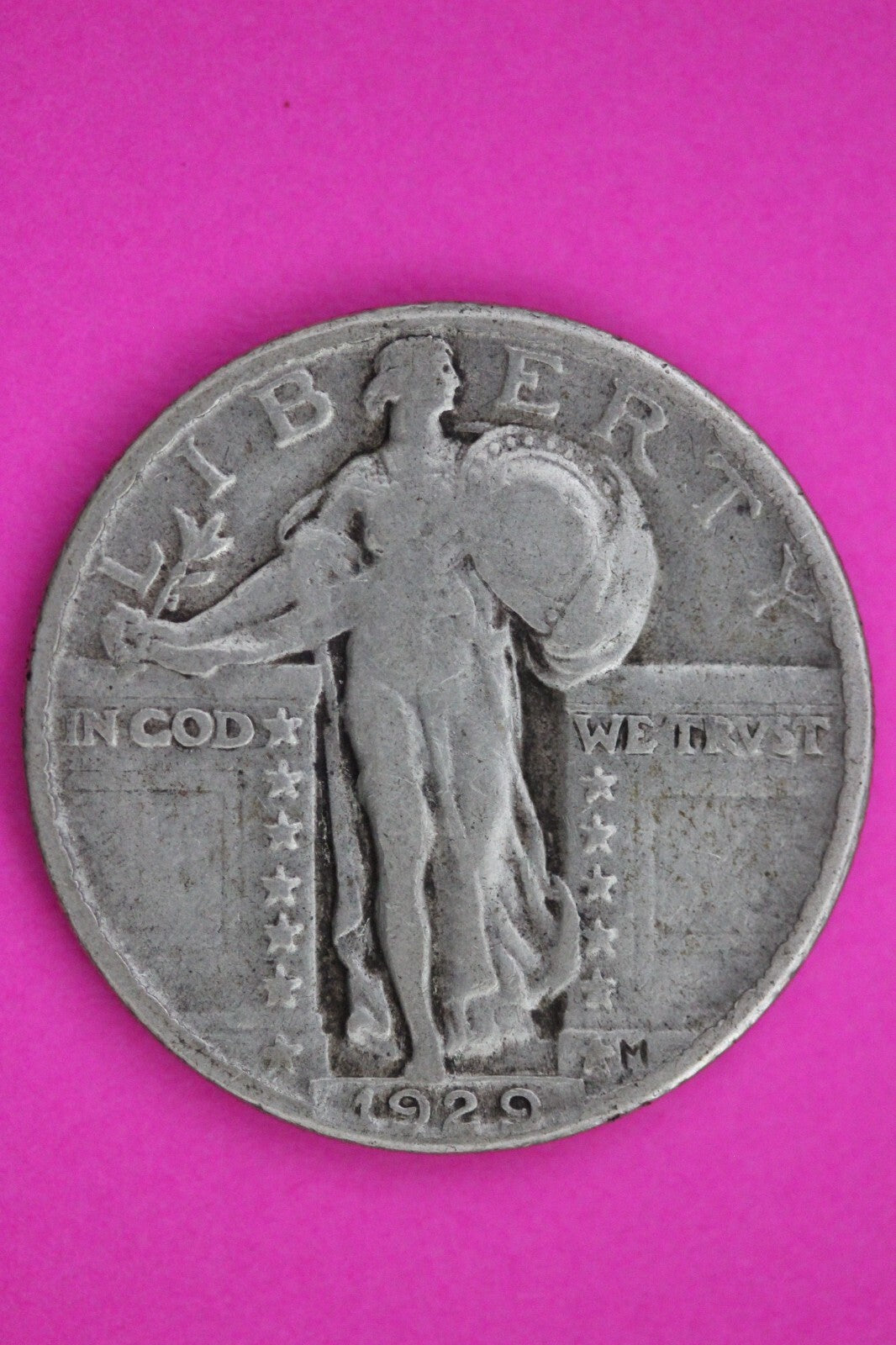 1929 P Standing Liberty Silver Quarter Guaranteed Authentic & Genuine Coin 1227