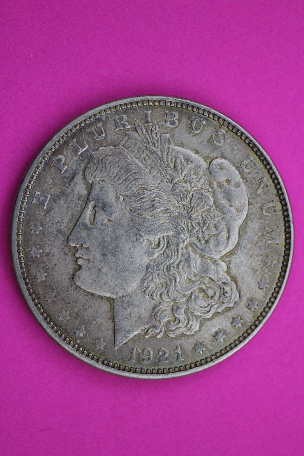 Toned 1921 D Morgan Silver Dollar Coin Guaranteed Authentic U.S.A. Seller 1969