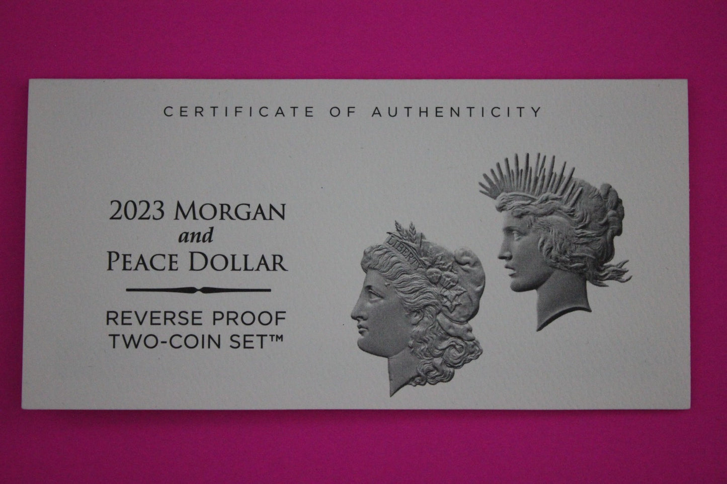 Gem 2023 Morgan & Peace Dollar Reverse Proof 1.7 Ounces of Silver Box & COA 7048