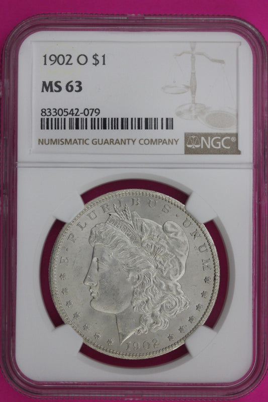 1902 O MS 63 Liberty Morgan Silver Dollar NGC Certified Graded Authentic 1073