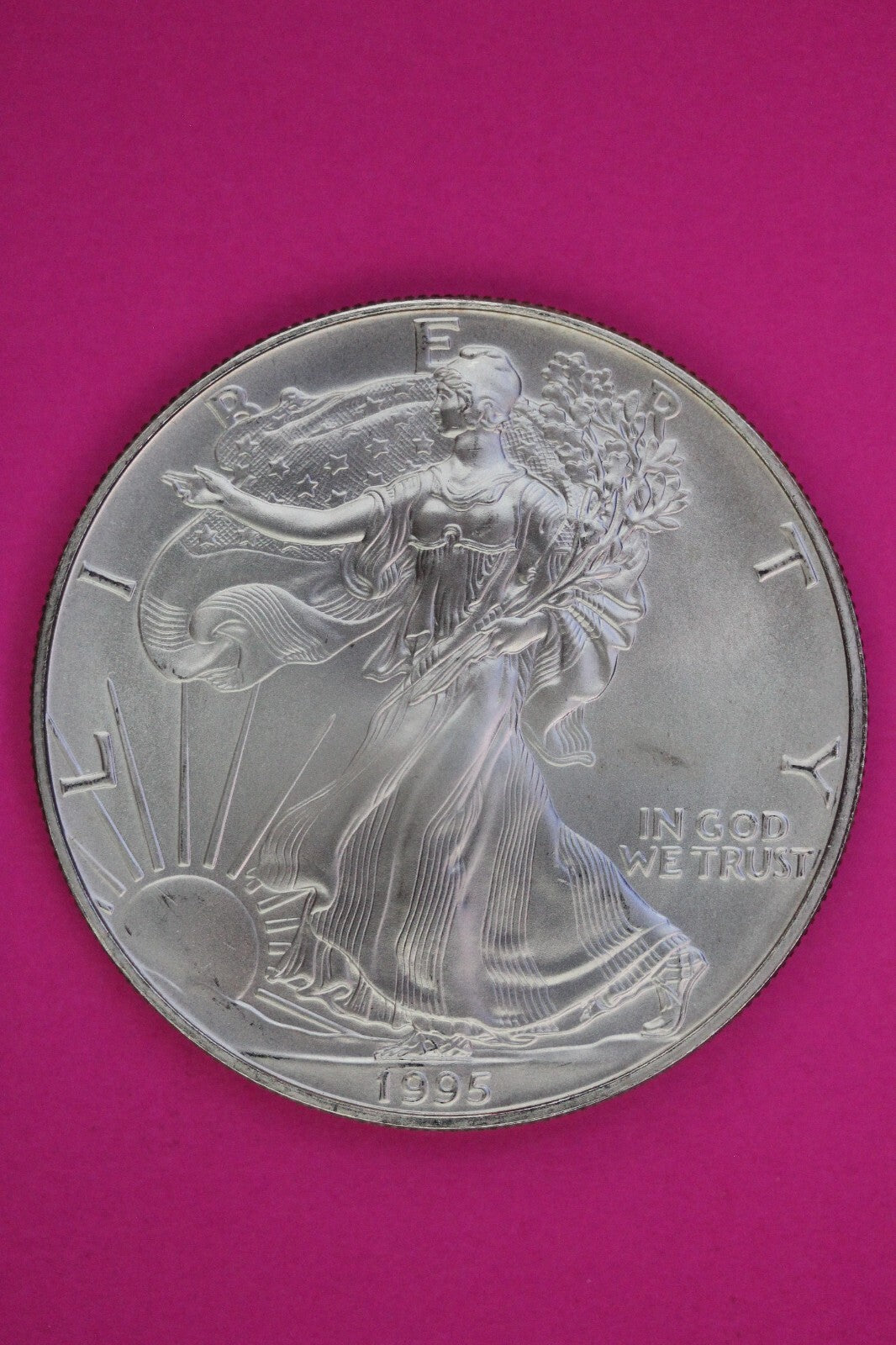 Key Date 1995 BU American Silver Eagle Key Date 1 Ounce 999 Exact Coin Shown 76