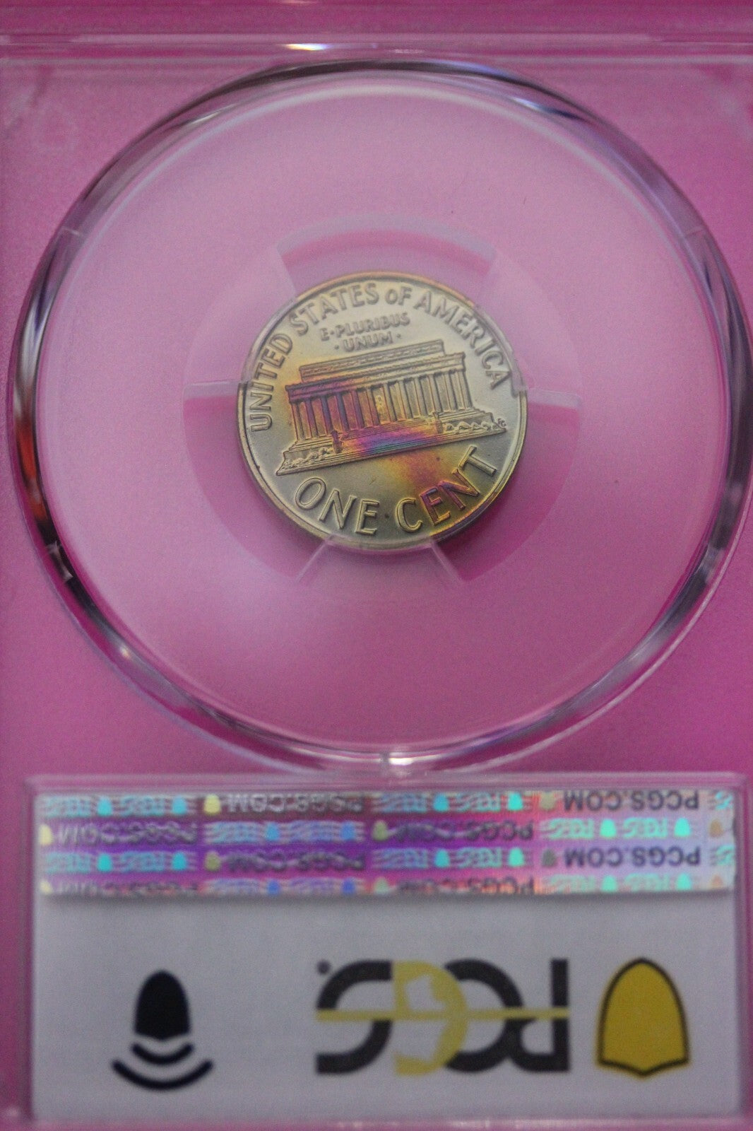 Toned 1961 PR 67 RB Abraham Lincoln Memorial Cent PCGS Graded Certified Slab 419