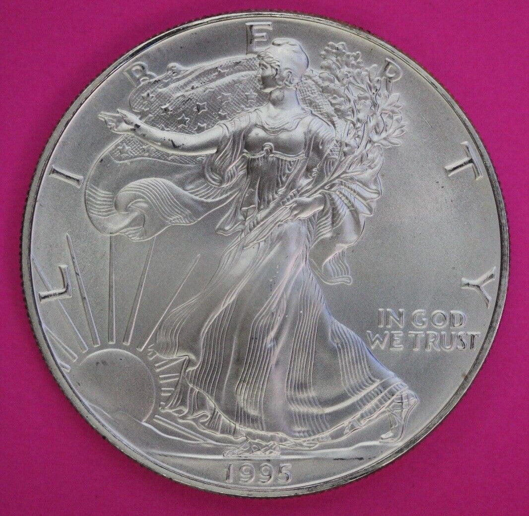 Key Date 1995 BU American Silver Eagle Key Date 1 Ounce 999 Exact Coin Shown 69